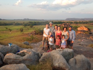 The clan on top of Ubirr Rock